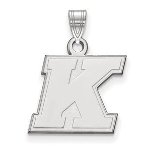 14k White Gold Kent State Small Pendant